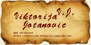 Viktorija Jotanović vizit kartica